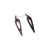 Dangle Stud Earrings [s4] // Leather - Purple