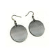 Circles 'Wavy Lines' // Acrylic Earrings - Brushed Silver, Black