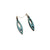 Dangle Stud Earrings [s2] // Leather - Turquoise
