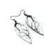 Nativas [20] // Acrylic Earrings - Brushed Silver, Black