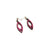 Dangle Stud Earrings [s1] // Leather - Fuchsia