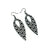 Nativas [32R] // Acrylic Earrings - Brushed Silver, Black