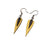 Innera // Leather Earrings - Gold, Black