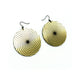 Large Circles 'Spirals' // Acrylic Earrings - Brushed Gold, Black