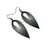 Nativas [12R] // Acrylic Earrings - Brushed Silver, Black