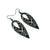 Nativas [05R] // Acrylic Earrings - Brushed Silver, Black