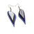 Kaitana Leather Earrings // Purple Pearl, Black, Silver