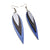 Revelri Leather Earrings // Purple Pearl, Black, Silver