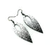 Nativas [01] // Acrylic Earrings - Brushed Silver, Black