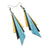 Aktivei Leather Earrings // Gold, Black, Turquoise Pearl