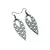 Nativas [32] // Acrylic Earrings - Brushed Silver, Black