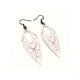 Nativas [05R] // Acrylic Earrings - Red Holograph, White