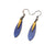 Innera // Leather Earrings - Purple Pearl, Gold