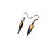 Innera // Leather Earrings - Black, Gold