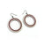 Loops 'Halftone' // Acrylic Earrings - Brushed Nickel, Burgundy