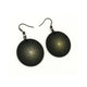 Circles 'Halftone Burst (R)' // Acrylic Earrings - Brushed Gold, Black