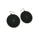 Large Circles 'Spirals (R)' // Acrylic Earrings - Black Galaxy, Black
