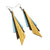 Aktivei Leather Earrings // Turquoise Pearl, Black, Gold