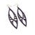 Terrabyte 05 // Leather Earrings - Purple