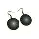 Circles 'Halftone Burst (R)' // Acrylic Earrings - Brushed Silver, Black