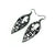 Nativas [06R] // Acrylic Earrings - Brushed Silver, Black