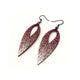 Nativas [01R] // Acrylic Earrings - Brushed Nickel, Burgundy