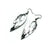 Nativas [19] // Acrylic Earrings - Brushed Silver, Black