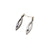 Dangle Stud Earrings [s2] // Leather - Silver