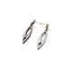 Dangle Stud Earrings [s2] // Leather - Silver