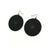 Large Circles 'Spirals (R)' // Acrylic Earrings - Black Galaxy, Black