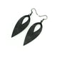 Nativas [17R] // Acrylic Earrings - Brushed Silver, Black