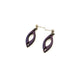 Dangle Stud Earrings [s1] // Leather - Purple