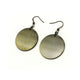 Circles 'Wavy Lines' // Acrylic Earrings - Brushed Gold, Black