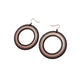 Loops 'Halftone (R)' // Acrylic Earrings - Rose Gold, Black