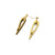 Dangle Stud Earrings [s4] // Leather - Gold