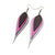 Airos Leather Earrings // Silver, Fuchsia Pearl, Black