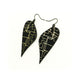 Kaitana 'Circuit (R)' // Acrylic Earrings - Brushed Gold, Black