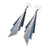 Aktivei Leather Earrings // Black, Blue Pearl, Silver