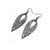 Nativas [34R] // Acrylic Earrings - Brushed Silver, Black