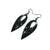 Nativas [20R] // Acrylic Earrings - Brushed Silver, Black