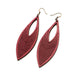 Terrabyte 01 // Leather Earrings - Red