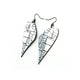 Kaitana 'Circuit' // Acrylic Earrings - Brushed Silver, Black