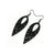 Nativas [40R] // Acrylic Earrings - Brushed Silver, Black