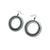 Loops 'Halftone' // Acrylic Earrings - Brushed Silver, Black
