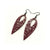 Nativas [03R] // Acrylic Earrings - Brushed Nickel, Burgundy
