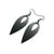Nativas [10R] // Acrylic Earrings - Brushed Silver, Black