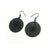 Circles 'Halftone Burst' // Acrylic Earrings - Black Galaxy, Black
