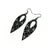 Nativas [28R] // Acrylic Earrings - Brushed Silver, Black
