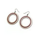 Loops 'Halftone' // Acrylic Earrings - Brushed Nickel, Burgundy