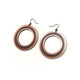 Loops 'Halftone' // Acrylic Earrings - Rose Gold, Black